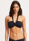 Halterneck bandeau bikinitopp - navy