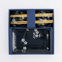 Sakura Sushi gift-set, 6 delar - cobalt blue