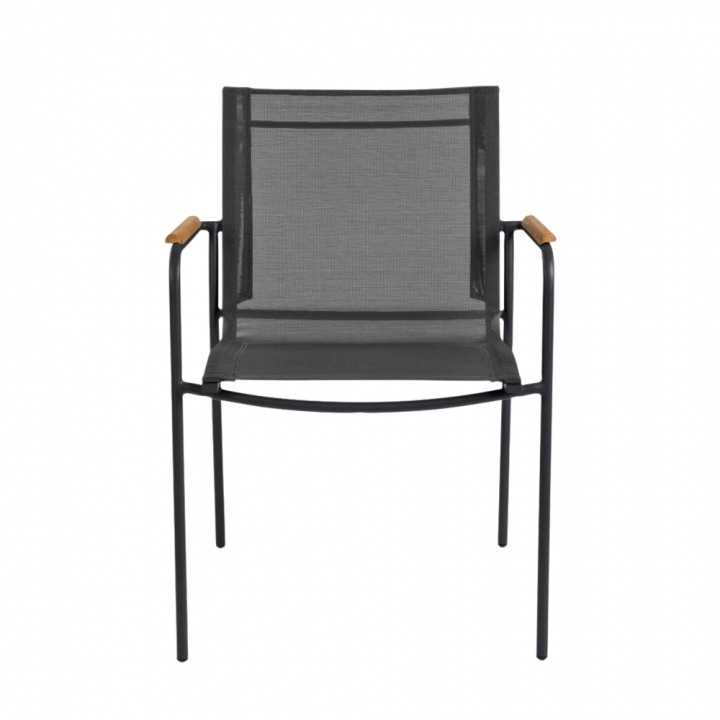 Mood Classic karmstol med textilene - antracit/teak i gruppen Utemöbler / Stolar & Trädgårdsstolar / Stolar med karm hos Sommarboden i Höllviken AB (3627090-CI)