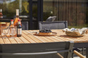 Mood Classic karmstol med textilene - antracit/teak