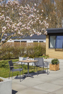Mood Classic karmstol med textilene - antracit/teak