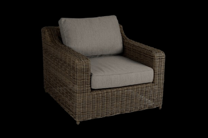 Glendon fåtölj - dark brown/soft moose dyna i gruppen Utemöbler / Loungemöbler / Loungemoduler / Fåtöljer - Loungemoduler hos Sommarboden i Höllviken AB (3641-66-296)