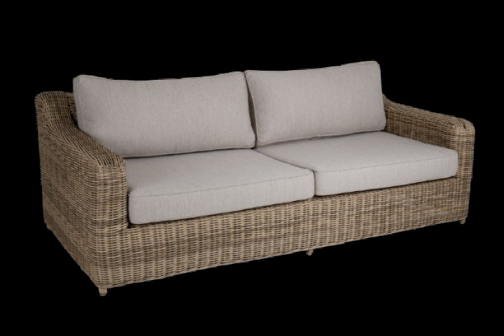 Glendon 3-sits soffa - rustic/beige dyna i gruppen Utemöbler / Loungemöbler / Loungemoduler / 3-sits soffor - Loungemoduler hos Sommarboden i Höllviken AB (3643-61-220)