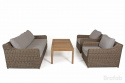 Glendon 3-sits soffa - rustik/beige dyna