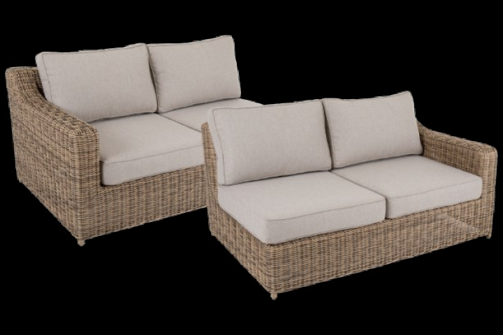 Glendon 2-sits avslut HV - rustic/beige dyna i gruppen Utemöbler / Loungemöbler / Loungemoduler / Avslutsdelar - Loungemoduler hos Sommarboden i Höllviken AB (3645HV-61-220)