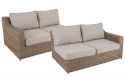 Glendon 2-sits avslut HV - rustic/beige dyna