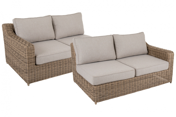 Glendon 2-sits avslut HV - rustic/beige dyna i gruppen Utemöbler / Loungemöbler / Loungemoduler / Avslutsdelar - Loungemoduler hos Sommarboden i Höllviken AB (3645HV-61-220)