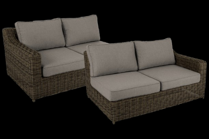 Glendon 2-sits avslut HV - dark brown/soft moose dyna i gruppen Utemöbler / Loungemöbler / Loungemoduler / Avslutsdelar - Loungemoduler hos Sommarboden i Höllviken AB (3645HV-66-296)