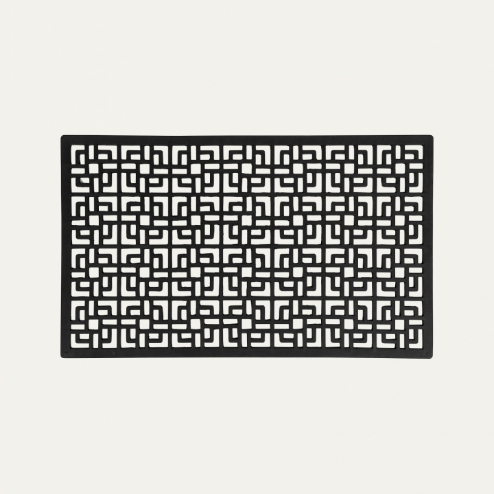 Black Square dörrmatta 45x75 cm - svart i gruppen Inredning / Textilier / Mattor hos Sommarboden i Höllviken AB (37424)