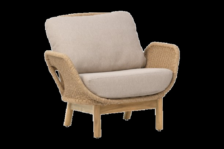 Lily fåtölj - twist straw/plush wheat dyna i gruppen Utemöbler / Loungemöbler / Loungemoduler / Fåtöljer - Loungemoduler hos Sommarboden i Höllviken AB (3941-28-277)