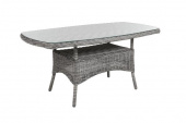 Rosita soffbord 150x80 cm - grå/glas