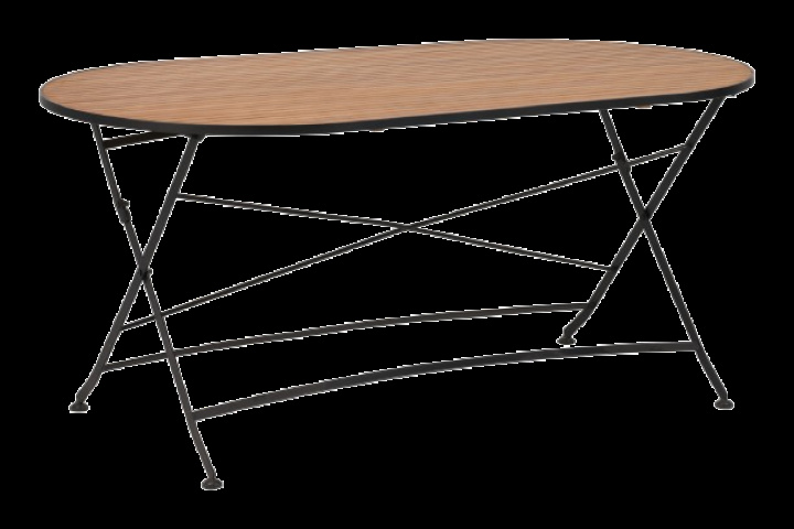 Brewer bord 160x85 H73 cm - svart/teak i gruppen Utemöbler / Bord / Matbord hos Sommarboden i Höllviken AB (3984-8)