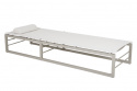 Vevi vilsäng fällbar - khaki/offwhite textilene
