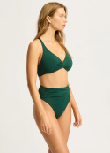 High Waist Wrap Front bikinitrosa - evergreen