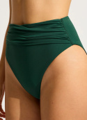 High Waist Wrap Front bikinitrosa - evergreen