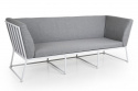 Vence 3-sits soffa - vit/pearl grey dyna