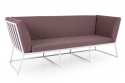 Vence 3-sits soffa - vit/peony dyna