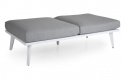 Villac 2-sits soffa - vit/grå dyna