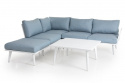 Villac 2-sits soffa - vit/grå dyna