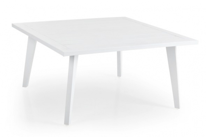 Villac soffbord 88x88 cm - vit i gruppen Utemöbler / Material / Aluminiummöbler / Soffbord & Sidobord - Aluminiummöbler hos Sommarboden i Höllviken AB (4086-05)