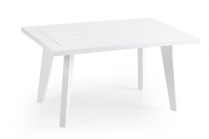 Villac soffbord 75x50 cm - vit i gruppen Utemöbler / Material / Aluminiummöbler / Soffbord & Sidobord - Aluminiummöbler hos Sommarboden i Höllviken AB (4087-05)