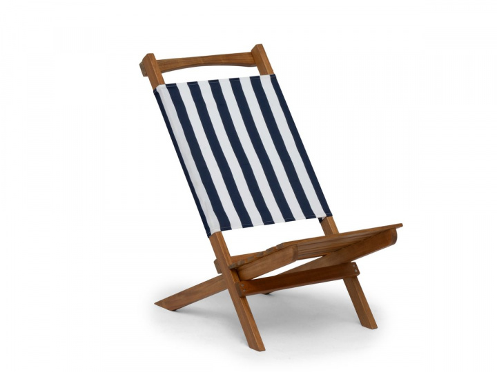 Mölle solstol - akacia/blåvit i gruppen Utemöbler / Relax / Solstolar & Baden Baden hos Sommarboden i Höllviken AB (4113401020)