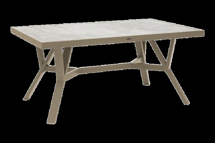 Samvaro soffbord hög, 140x90 H65 cm - khaki/glas i gruppen Utemöbler / Loungemöbler / Loungemoduler / Soffbord & Sidobord - Loungemoduler hos Sommarboden i Höllviken AB (41460-21-21)