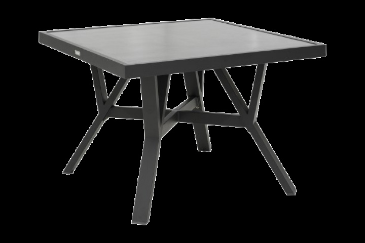 Samvaro soffbord hög, 90x90 H65 cm - antracit/glas i gruppen Utemöbler / Loungemöbler / Loungemoduler / Soffbord & Sidobord - Loungemoduler hos Sommarboden i Höllviken AB (41470-73-73)