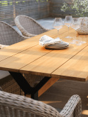 Mark bord 230x95 H73 cm - svart/teak