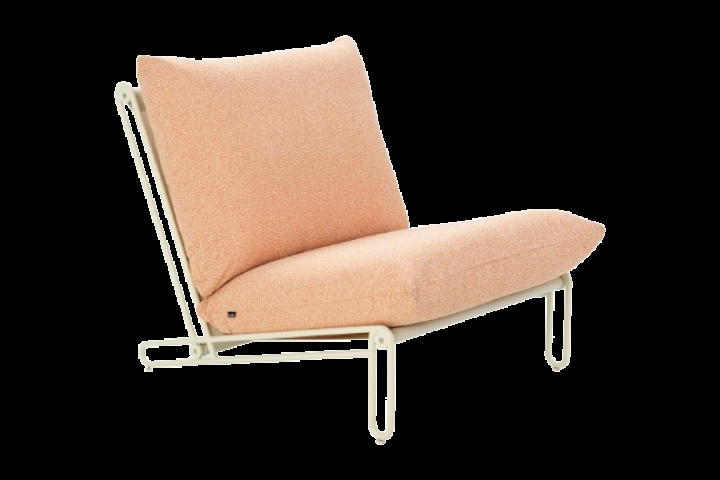 Blixt fåtölj - pearl white/teddy orange dyna i gruppen Utemöbler / Material / Aluminiummöbler / Lounge - Aluminiummöbler hos Sommarboden i Höllviken AB (4191-58-784)