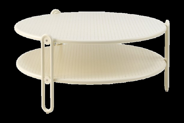 Blixt soffbord Ø 85 H39 cm - pearl white i gruppen Utemöbler / Bord / Soffbord & Sidobord hos Sommarboden i Höllviken AB (4196-58)