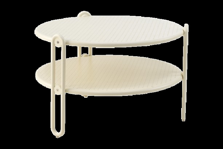 Blixt soffbord Ø 65 H42 cm - pearl white i gruppen Utemöbler / Bord / Soffbord & Sidobord hos Sommarboden i Höllviken AB (4197-58)
