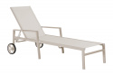 Leone vilsäng - khaki/offwhite textilene