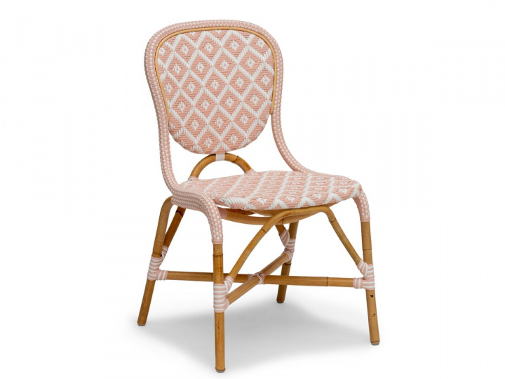 Holmenäs cafestol, 2-pack - natur/rosa i gruppen Utemöbler / Material / Rottingmöbler / Stolar - Rottingmöbler hos Sommarboden i Höllviken AB (4213801401)