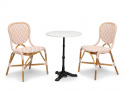 Holmenäs cafestol, 2-pack - natur/rosa
