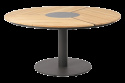 Peace Wood bord Ø 150 H73 cm - antracit/teak