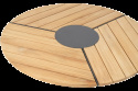 Peace Wood bord Ø 110 H73 cm - antracit/teak