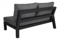 Stettler 2-sits soffa höger - svart/charcoal dyna
