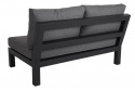 Stettler 2-sits soffa vänster - svart/charcoal dyna