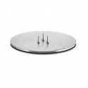 Ljusplatta 9 cm - matt silver