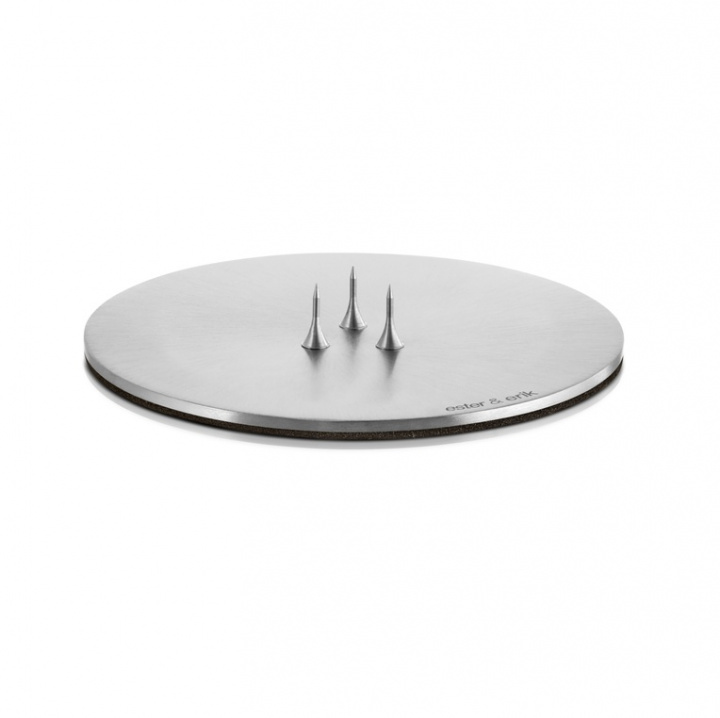 Ljusplatta 9 cm - matt silver i gruppen Inredning / Dekoration / Ljusstakar & Ljuslyktor hos Sommarboden i Höllviken AB (444-96)