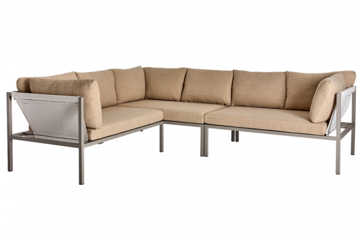 Allie hörnsoffa - khaki/barley dyna i gruppen Utemöbler / Loungemöbler / Loungegrupper / Färdiga paket hos Sommarboden i Höllviken AB (4606-21-267)