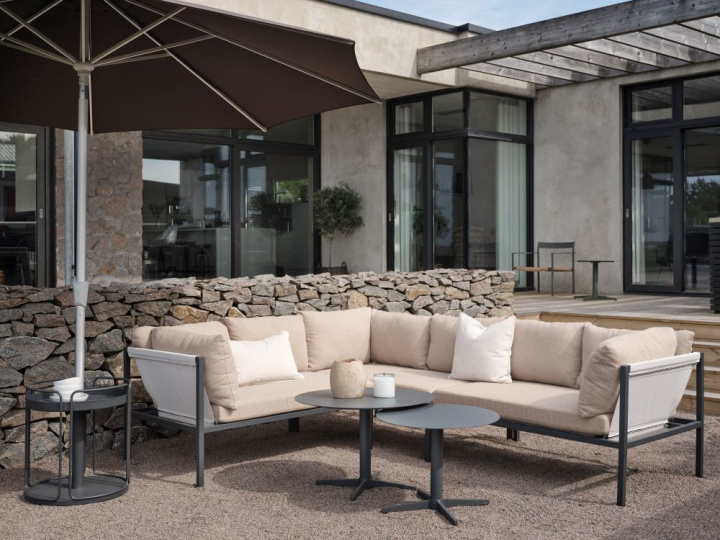 Allie hörnsoffa - antracit/barley dyna i gruppen Utemöbler / Loungemöbler / Loungegrupper / Färdiga paket hos Sommarboden i Höllviken AB (4606-73-267)