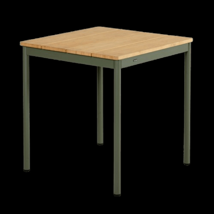 Nox Bistro cafébord 70x70 H73 cm - nordic green/bambu i gruppen Utemöbler / Bord / Cafébord hos Sommarboden i Höllviken AB (4645B-34)