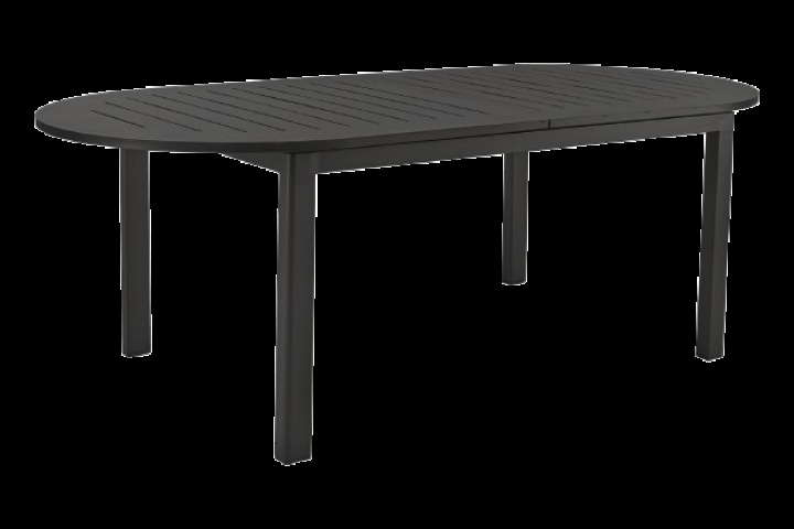 Lomma Elipse bord förlängningsbart 220-280x110 H73 cm - svart i gruppen Utemöbler / Bord / Matbord hos Sommarboden i Höllviken AB (4654-8)