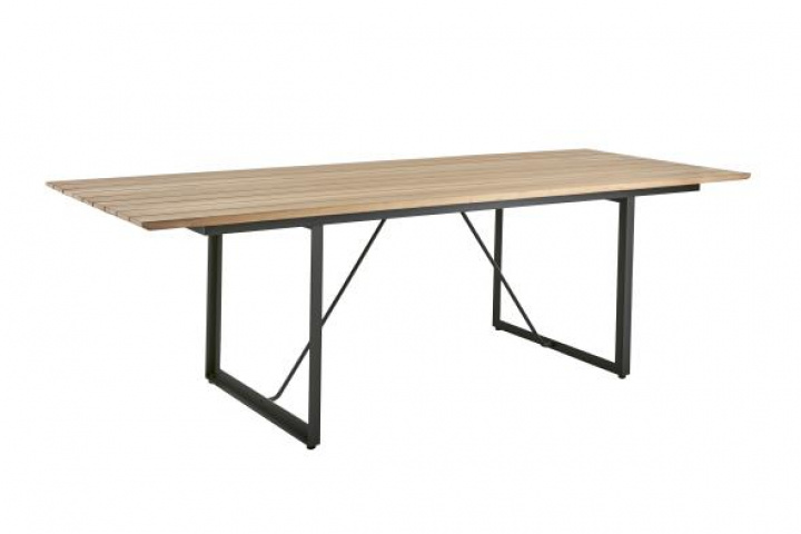 Shad matbord 240x90 H73 cm - antracit/teak i gruppen Utemöbler / Bord / Matbord hos Sommarboden i Höllviken AB (4669-73)