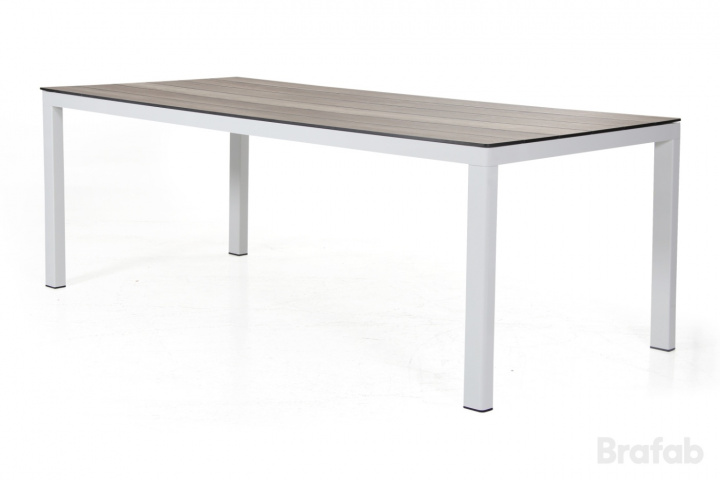 Rodez bordsstativ 209x95 cm - vit blank i gruppen Utemöbler / Material / Aluminiummöbler / Matbord - Aluminiummöbler hos Sommarboden i Höllviken AB (4719-50)