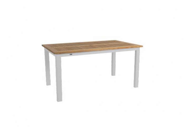 Lyon bord förlängningsbart 152-210x92 H76 cm - light grey/teak i gruppen Utemöbler / Bord / Matbord hos Sommarboden i Höllviken AB (4741-71)