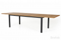 Lyon matbord teak 224-304x100 cm - svart