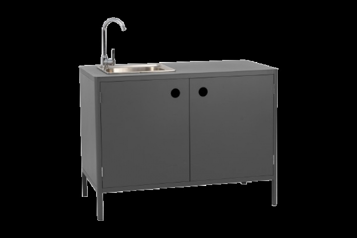 Kelia utekök med vask och kran - antracit i gruppen Utemöbler / Tillbehör ute / Utekök hos Sommarboden i Höllviken AB (4903-73)